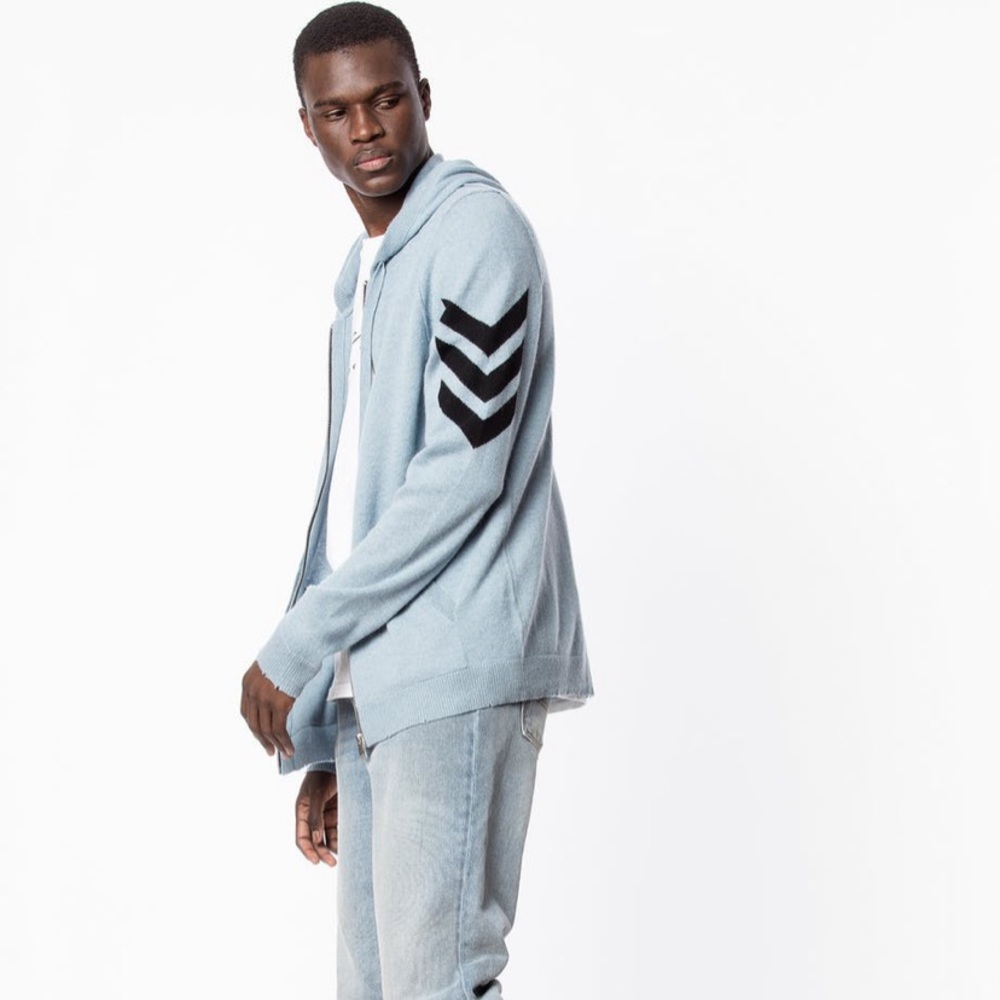 NEW Zadig & Voltaire 100% Cashmere Arrow Hoodie